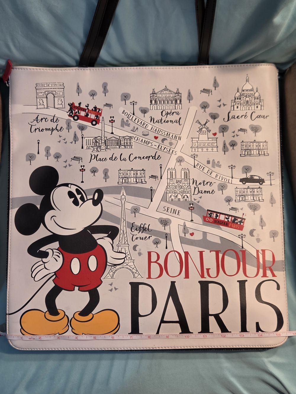 Disney Paris Expandable Vegan Leather Tote Bag/Shopping Purse